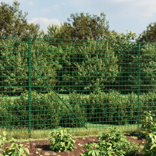 Cerca de Malha de Arame 2,2x25 m Aço Galvanizado Verde