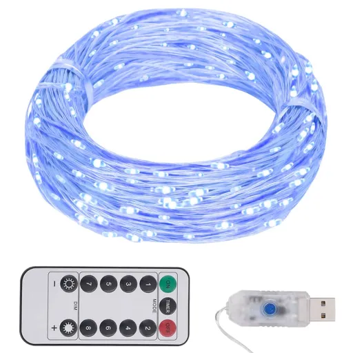 Cordão de Luzes com 300 LED 30 m Azul