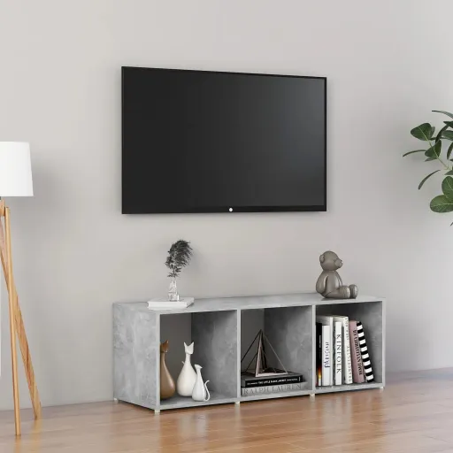 Móvel de TV 107x35x37 cm Derivados de Madeira Cinzento Cimento