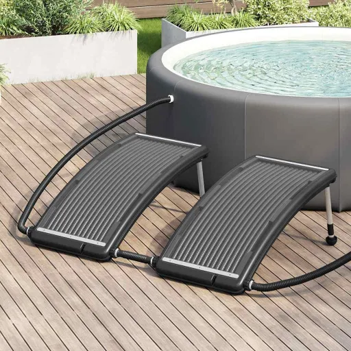 Painéis de Aquecimento Solar Curvos p/ Piscina   110x65 cm (2 pcs)