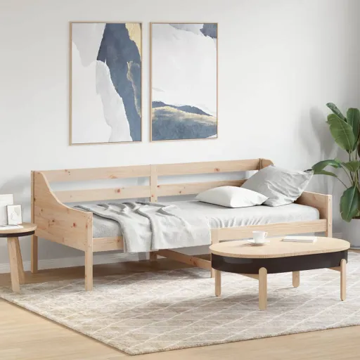 Sofá-Cama Sem Colchão 80x200 cm Madeira de Pinho Maciça
