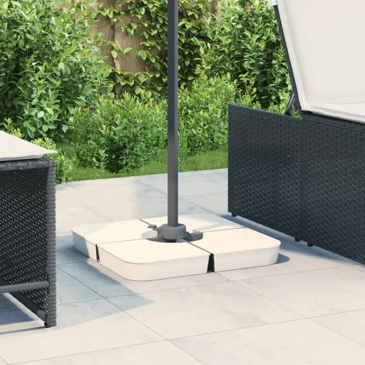 Conj. Base para Guarda-Sol de Suporte Cruzado 100 kg PP (4 pcs)
