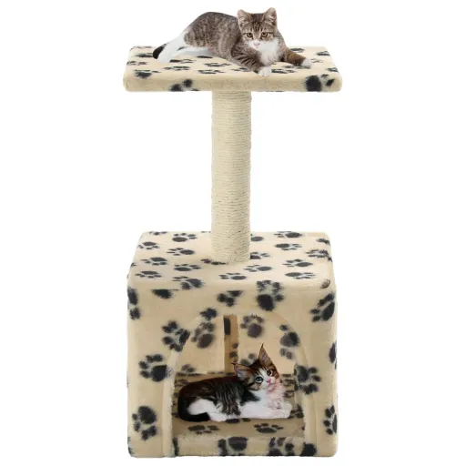 Árvore para Gatos c/Postes Arranhadores Sisal 55 cm Bege