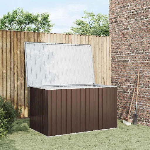 Caixa de Arrumação para Jardim 171x99x93 cm Castanho