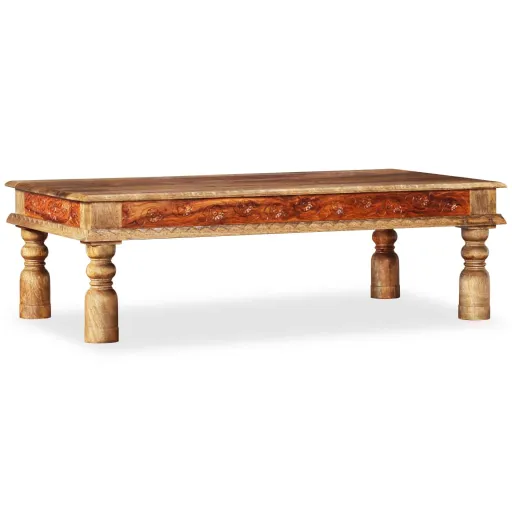 Mesa de Centro Madeiras Mangueira/Acácia Maciças 110x60x38cm