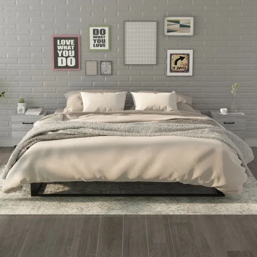 Mesas de Cabeceira   40x35x47,5 cm Sonoma Cinzento (2 pcs)