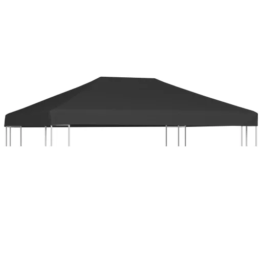 Cobertura de Gazebo 310 g/m² 4x3 m Cinzento