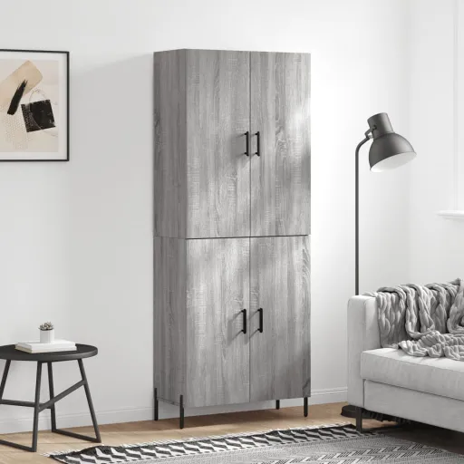Armário Alto 69,5x34x180 cm Derivados de Madeira Sonoma Cinza