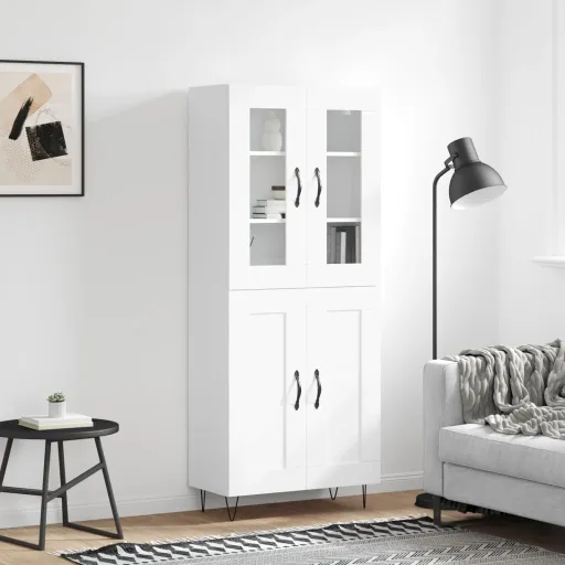Armário Alto 69,5x34x180 cm Derivados de Madeira Branco