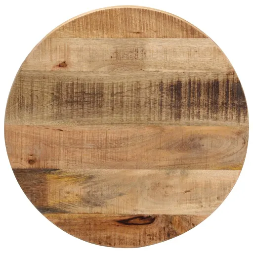 Tampo de Mesa Redondo Ø40x3,8cm Madeira Mangueira Áspera Maciça