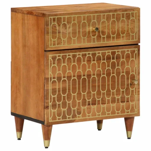 Mesa de Cabeceira 50x33x60 cm Madeira de Mangueira Maciça