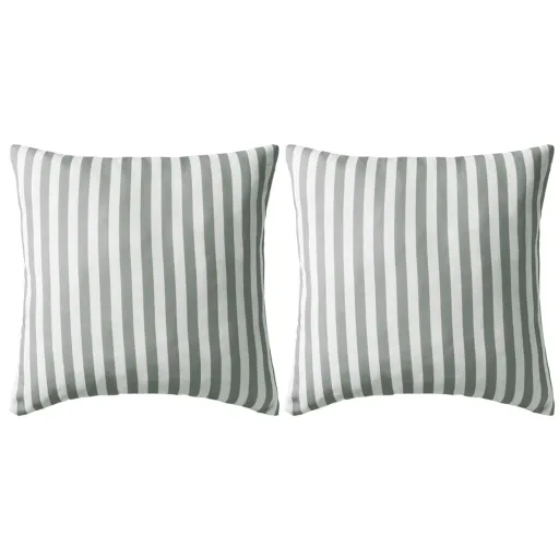 Almofadas para Exterior   45x45 cm Riscas Cinzento (2 pcs)