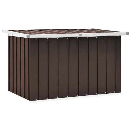 Caixa de Armazenamento de Jardim Marrom 109x67x65 cm