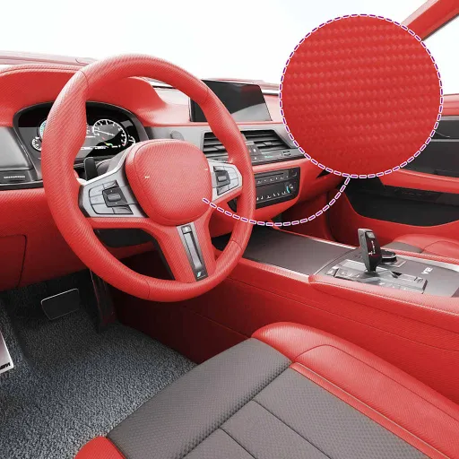Películas para Carro   100x150 cm Vermelho 4D (2 pcs)