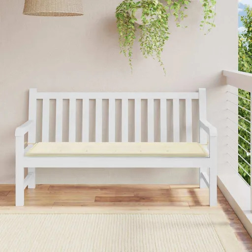 Almofadão p/ Banco de Jardim 150x50x4 cm Tecido Oxford Creme