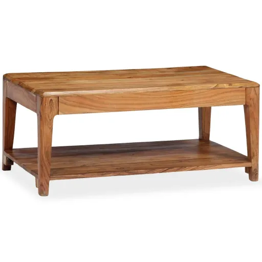 Mesa de Centro em Madeira Maciça 88x50x38 cm