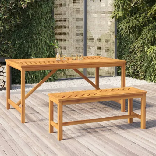 Banco de Jardim 110 cm Madeira de Acácia Maciça
