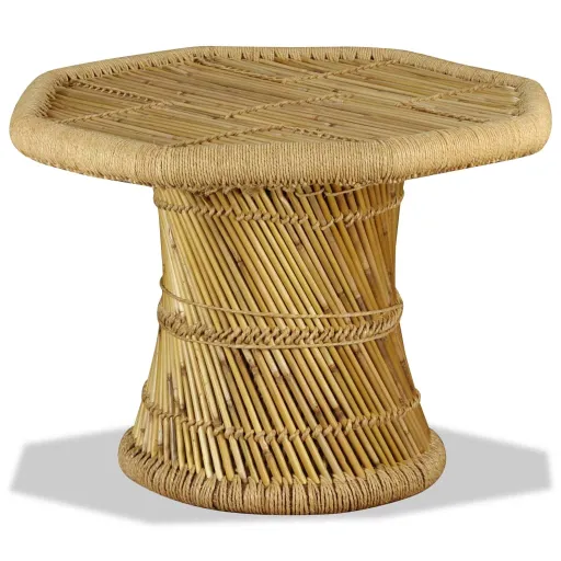 Mesa de Centro em Bambu Octogonal 60x60x45 cm