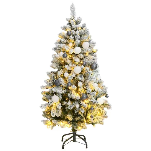 Árvore Natal Artificial Articulada c/ 150 Luzes LED+Bolas 150cm