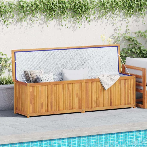 Caixa para Jardim 200x50x55 cm Madeira de Teca Maciça