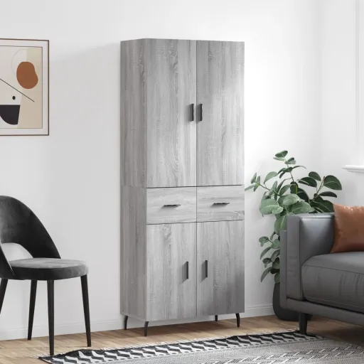 Armário Alto 69,5x34x180 cm Derivados de Madeira Sonoma Cinza