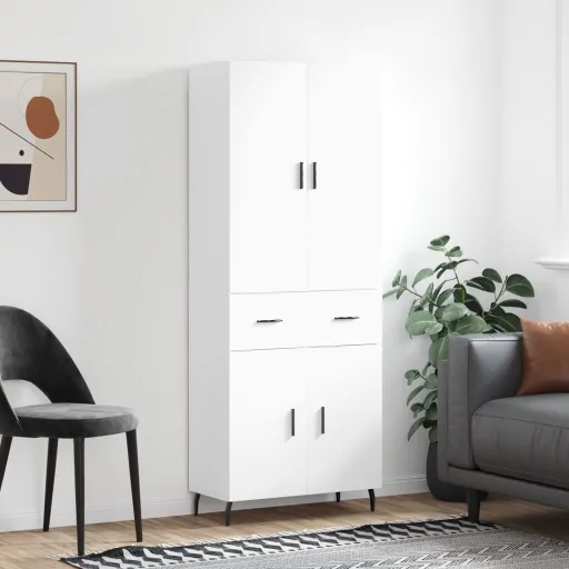 Armário Alto 69,5x34x180 cm Derivados de Madeira Branco