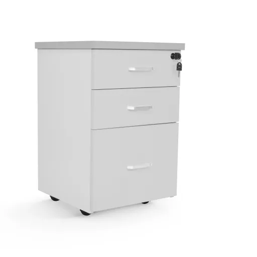 Bloco de Gavetas em Melamina Cinza 400x400x610mm Riva