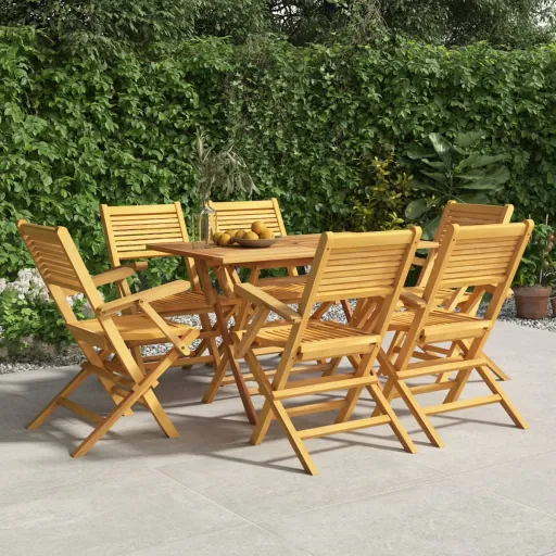 Cadeiras de Jardim Dobráveis   55x62x90 cm Teca Maciça (6 pcs)