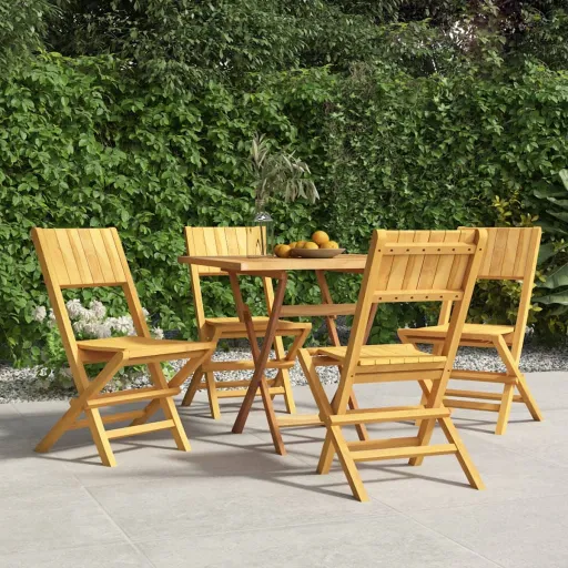 Cadeiras de Jardim Dobráveis   47x61x90 cm Teca Maciça (4 pcs)