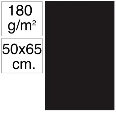 Cartolina Campus 50x65 180g Preto - Campus