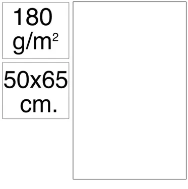Cartolina de Qualidade 50x65 180g Branco Campus