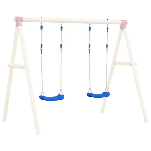 Assentos de Baloiço com Cordas   37x15 cm Polietileno Azul (2 pcs)