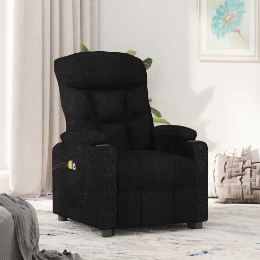 Poltrona de Massagens Elevatória Tecido Preto