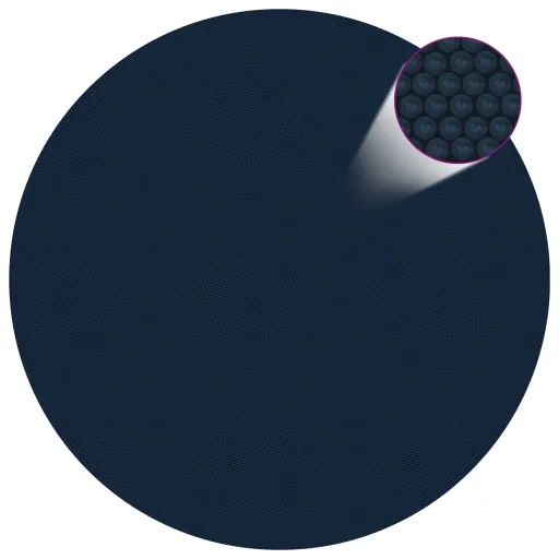 Película p/ Piscina PE Solar Flutuante 300 cm Preto e Azul