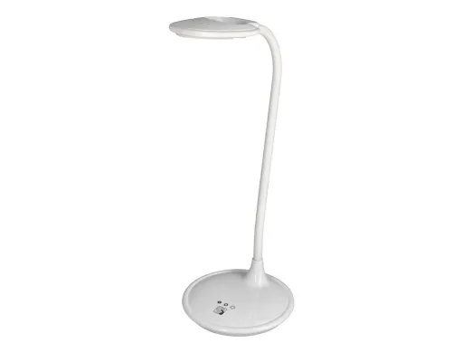 Candeeiro de Secretária q-Connect Profissional Abs 18 Leds 5w Interruptor Sensor 3 Níveis com Lupa Cor Branca