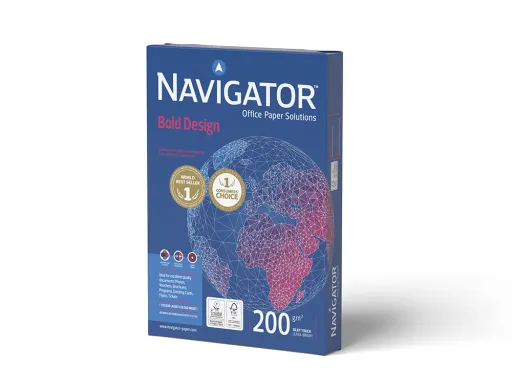 Papel para Fotocopiadora Navigator Bold Design Din a4 200 g Pack de 150 Folhas