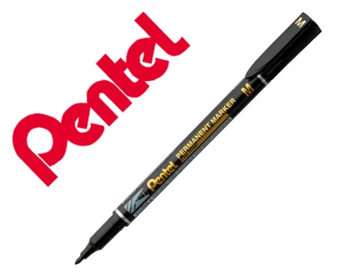 Marcador Pentel para Acetato Retroprojecao Permanente Nm470 Ponta Grossa de 2,4 mm Cor Preto