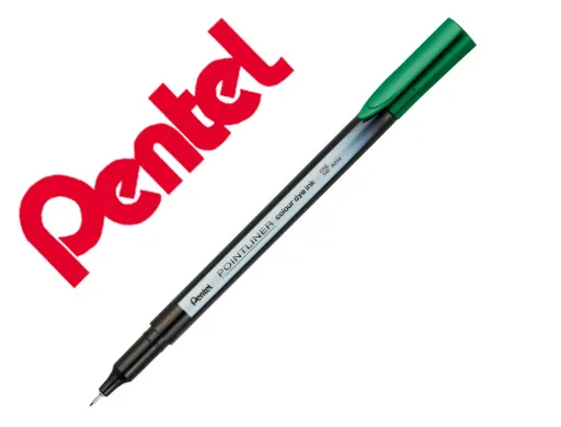 Marcador Pentel de Fibra Pointliner Verde 0,4 mm