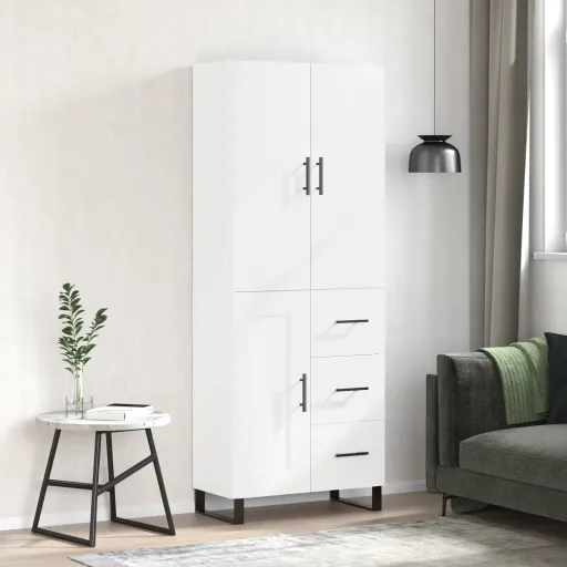 Armário Alto 69,5x34x180 cm Derivados de Madeira Branco