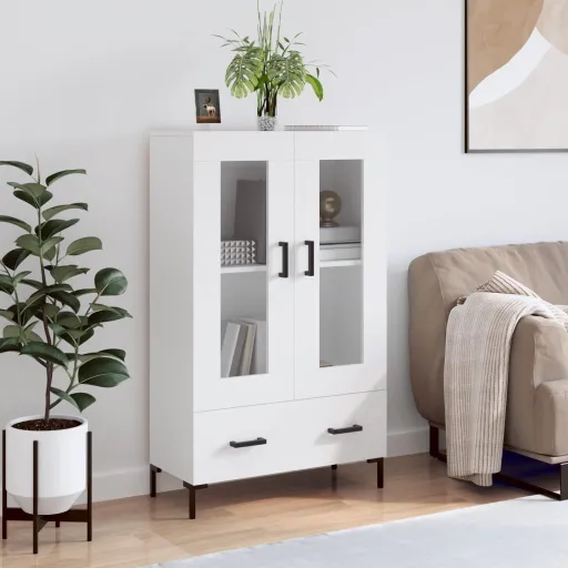 Aparador Alto 69,5x31x115 cm Derivados de Madeira Branco