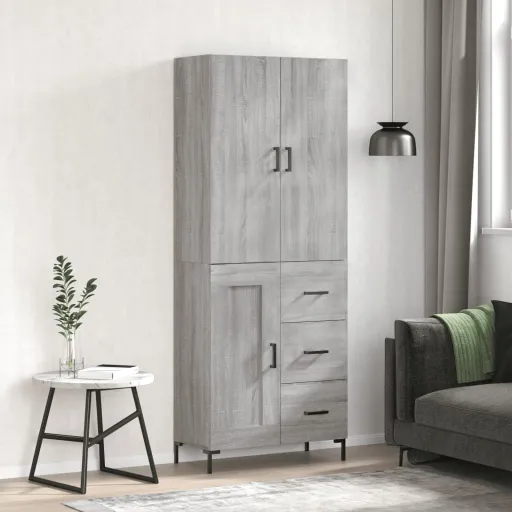 Armário Alto 69,5x34x180 cm Derivados de Madeira Sonoma Cinza