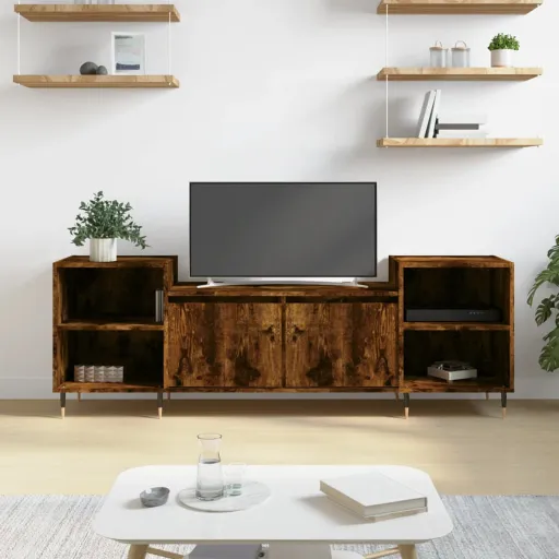 Móvel de TV 160x35x55 cm Derivados de Madeira Carvalho Fumado