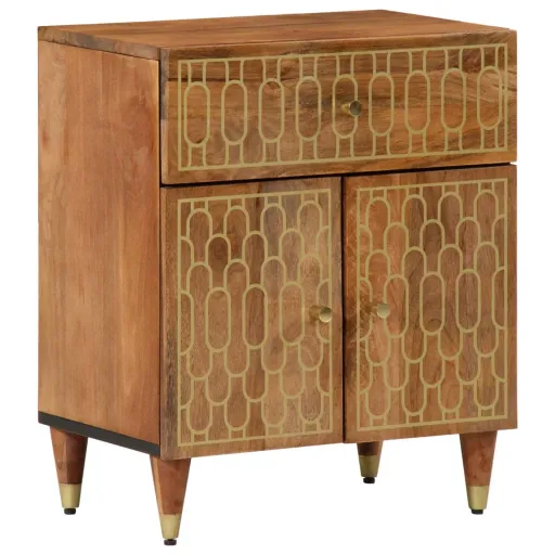 Mesa de Cabeceira 50x33x60 cm Madeira de Mangueira Maciça