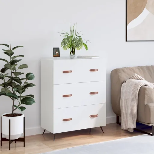 Cómoda 69,5x34x90 cm Derivados de Madeira Branco