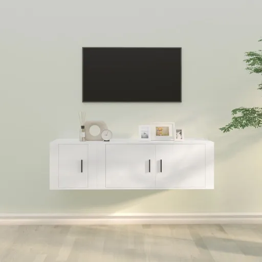 Conjunto Móveis de TV Derivados de Madeira Branco (2 pcs)