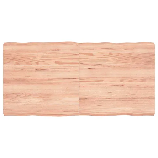 Tampo de Mesa com Bordas Vivas Carvalho Tratado Castanho-Claro