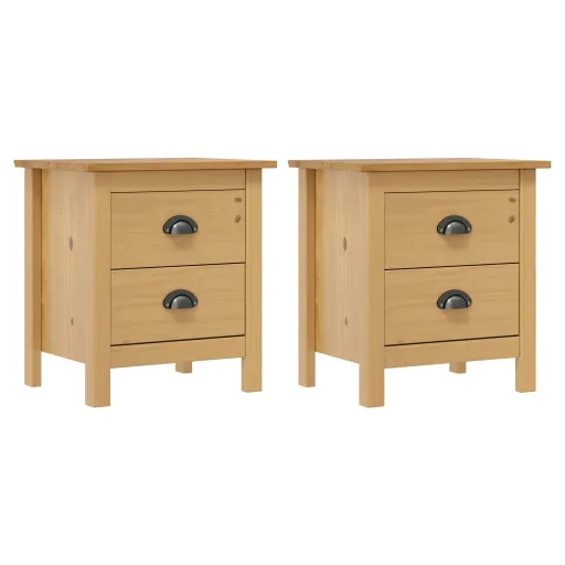 Mesas de Cabeceira Hill Range   46x35x49,5 cm Pinho Maciço (2 pcs)
