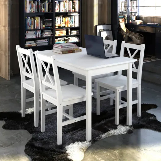 Conjunto de Jantar Branco   (5 pcs)