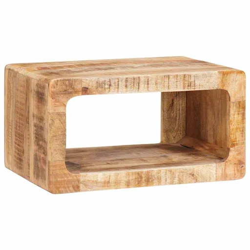 Mesa-de-Cabeceira Castanho Madeira de Manga Maciça
