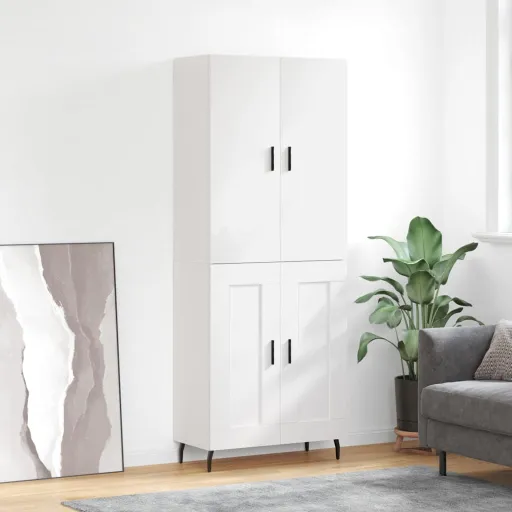 Armário Alto 69,5x34x180 cm Derivados de Madeira Branco